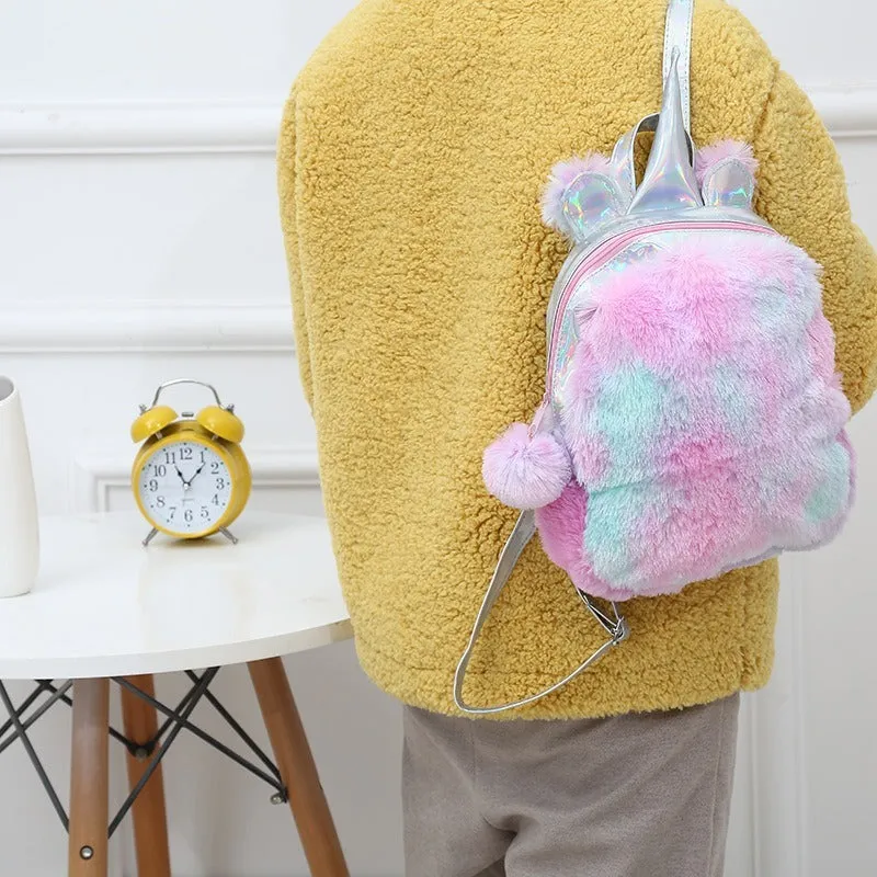 Rainbow Plush Unicorn Backpack