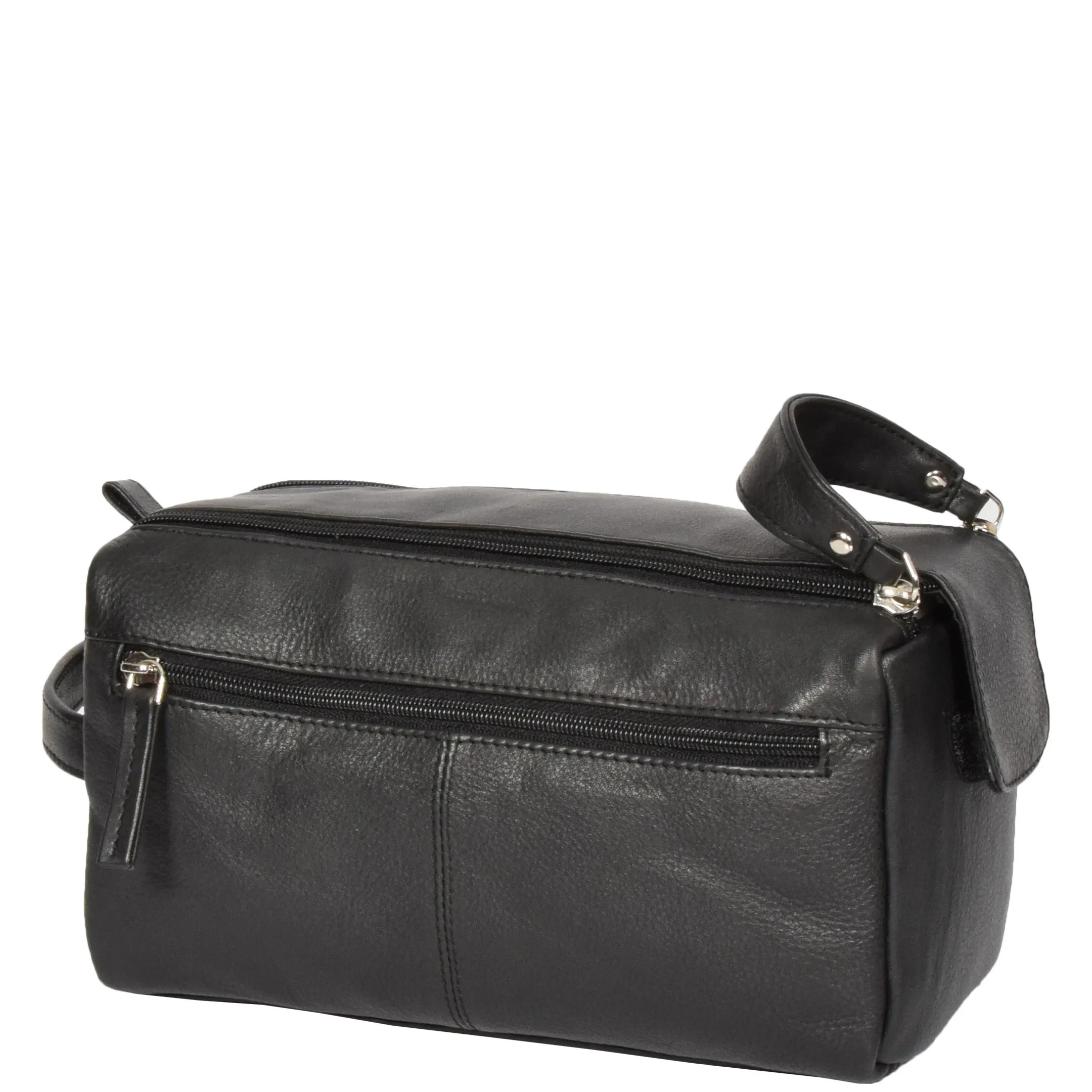 Real Leather Toiletries Bag 997 Black