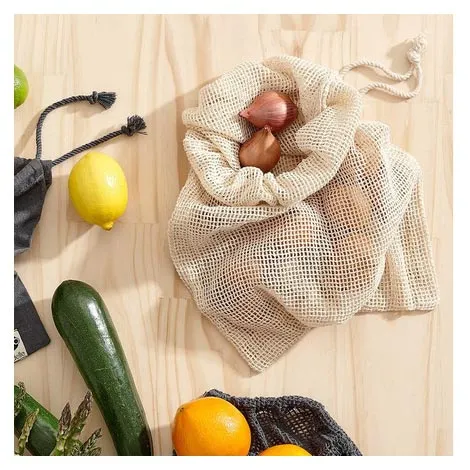 Recycled Cotton Mesh Produce Bags (4pc)