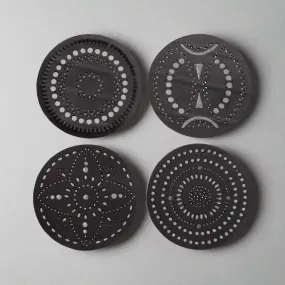 Recycled Rubber Handcrafted Coasters: Eco-Friendly and Stylish