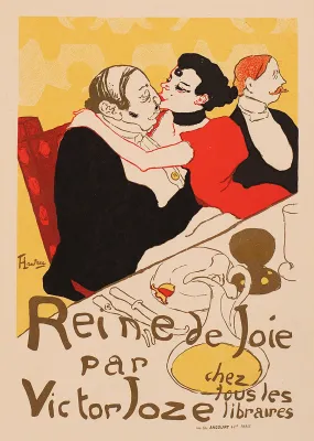 Reine de Joie by Henri de Toulouse-Lautrec, Lithograph on Imperial Japon, 1896