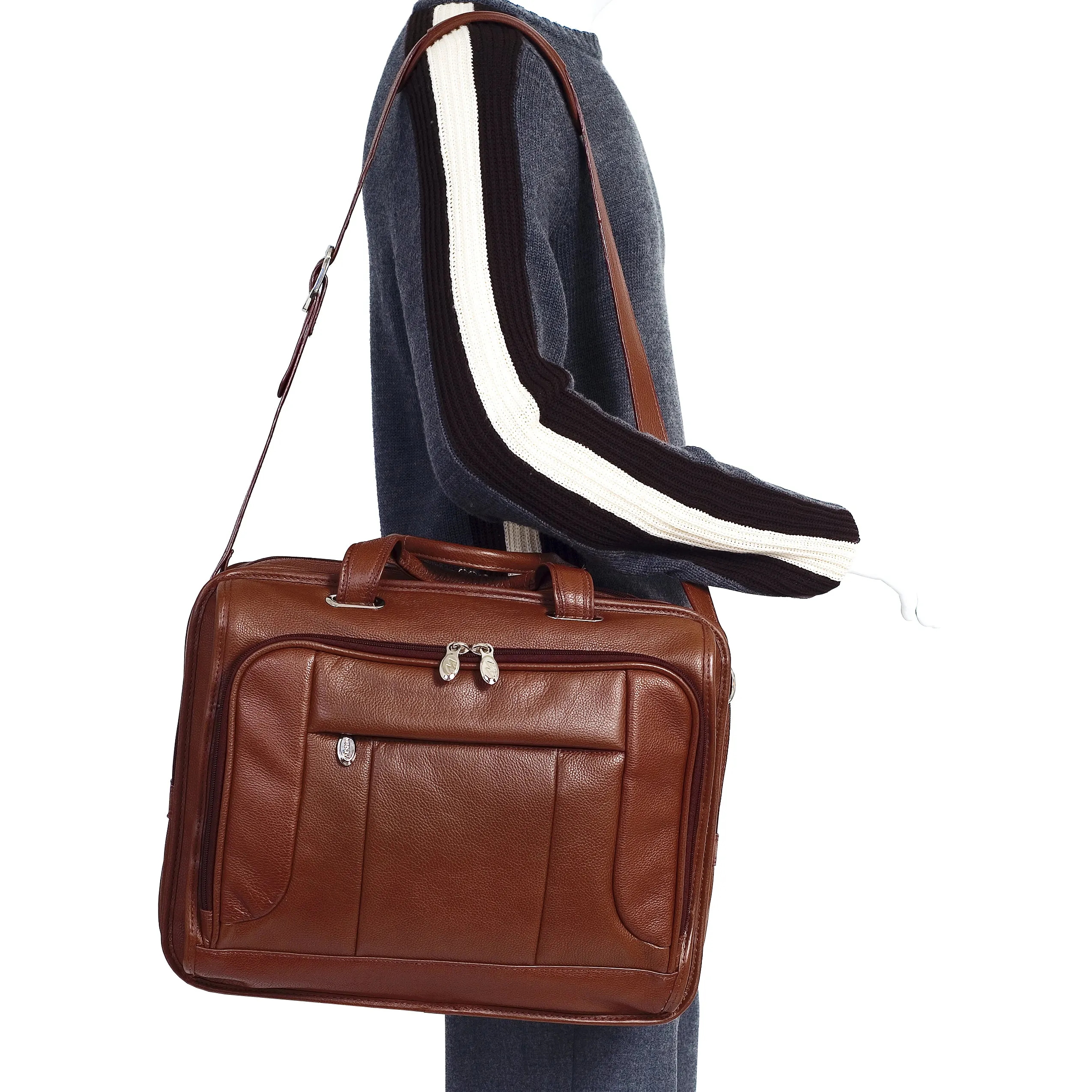 RIVER WEST | 15" Leather Laptop Briefcase