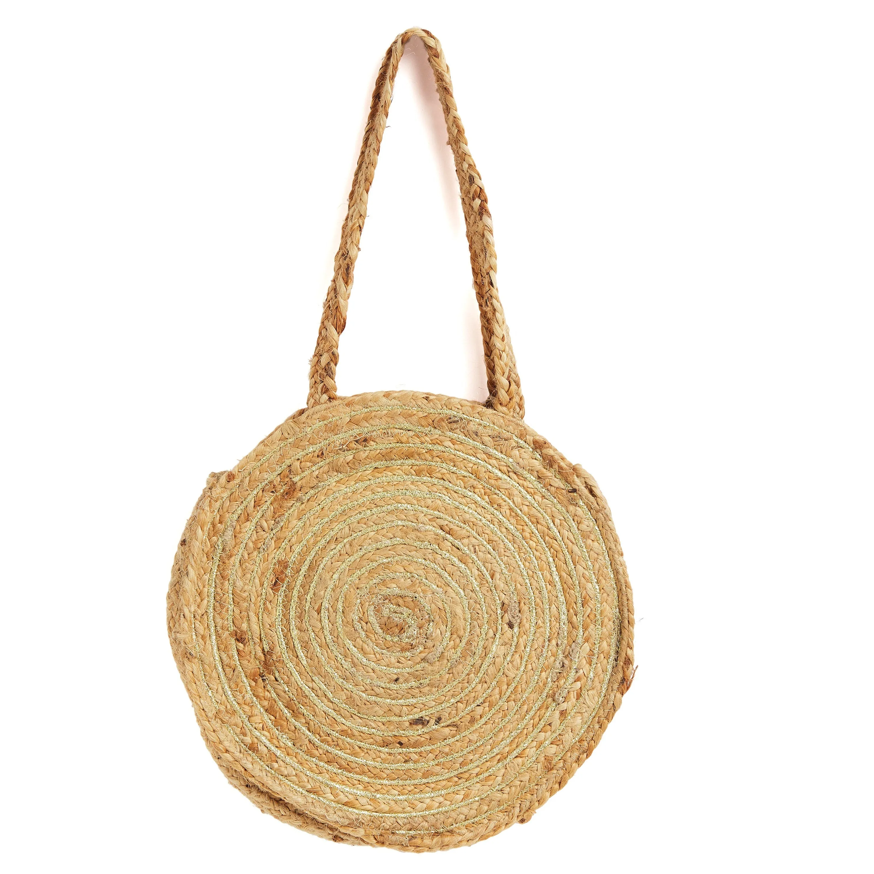 Round Jute Boho Hand Woven Side Bag