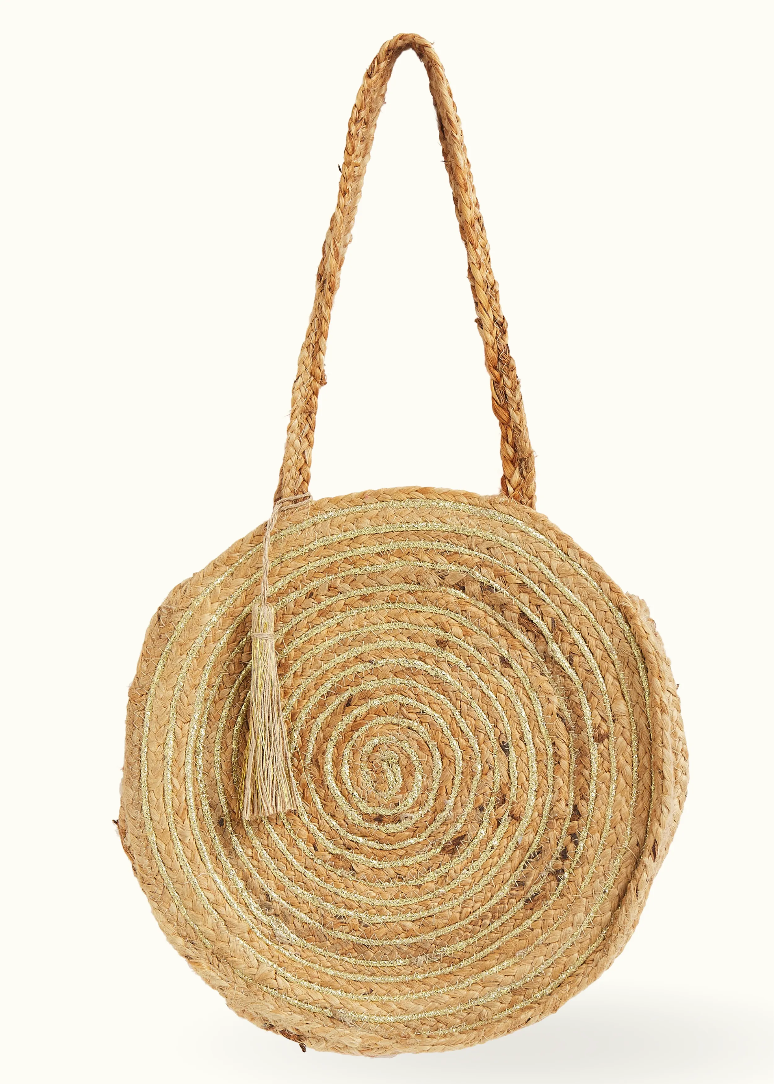 Round Jute Boho Hand Woven Side Bag