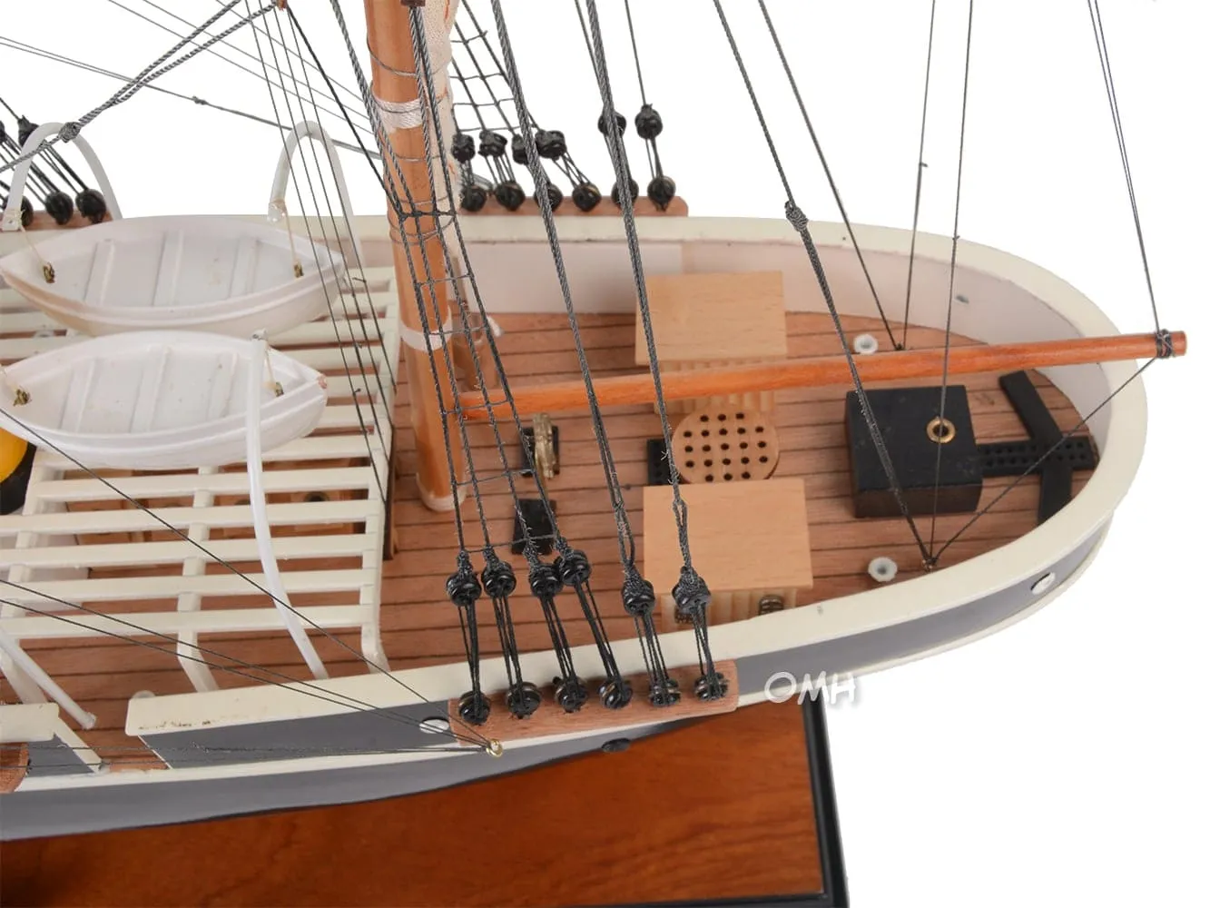 RRS Discovery Wood Model Sailboat  Steamship Assembled