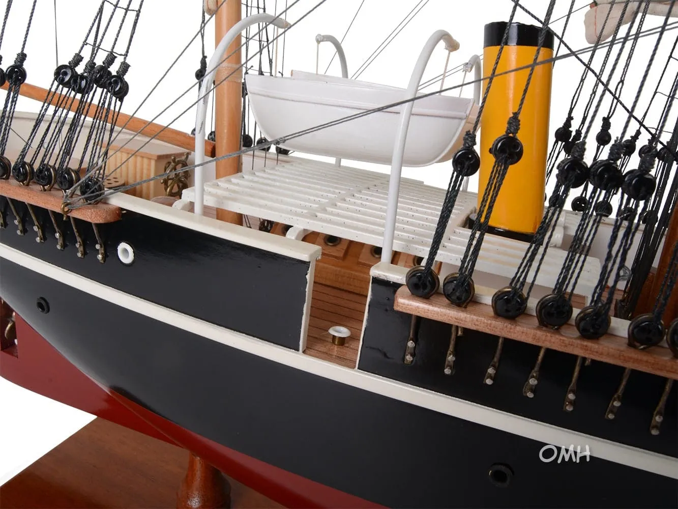 RRS Discovery Wood Model Sailboat  Steamship Assembled