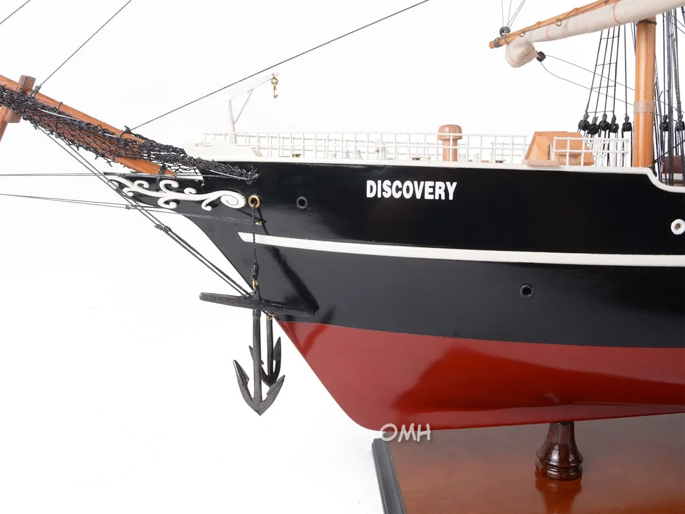 RRS Discovery Wood Model Sailboat  Steamship Assembled