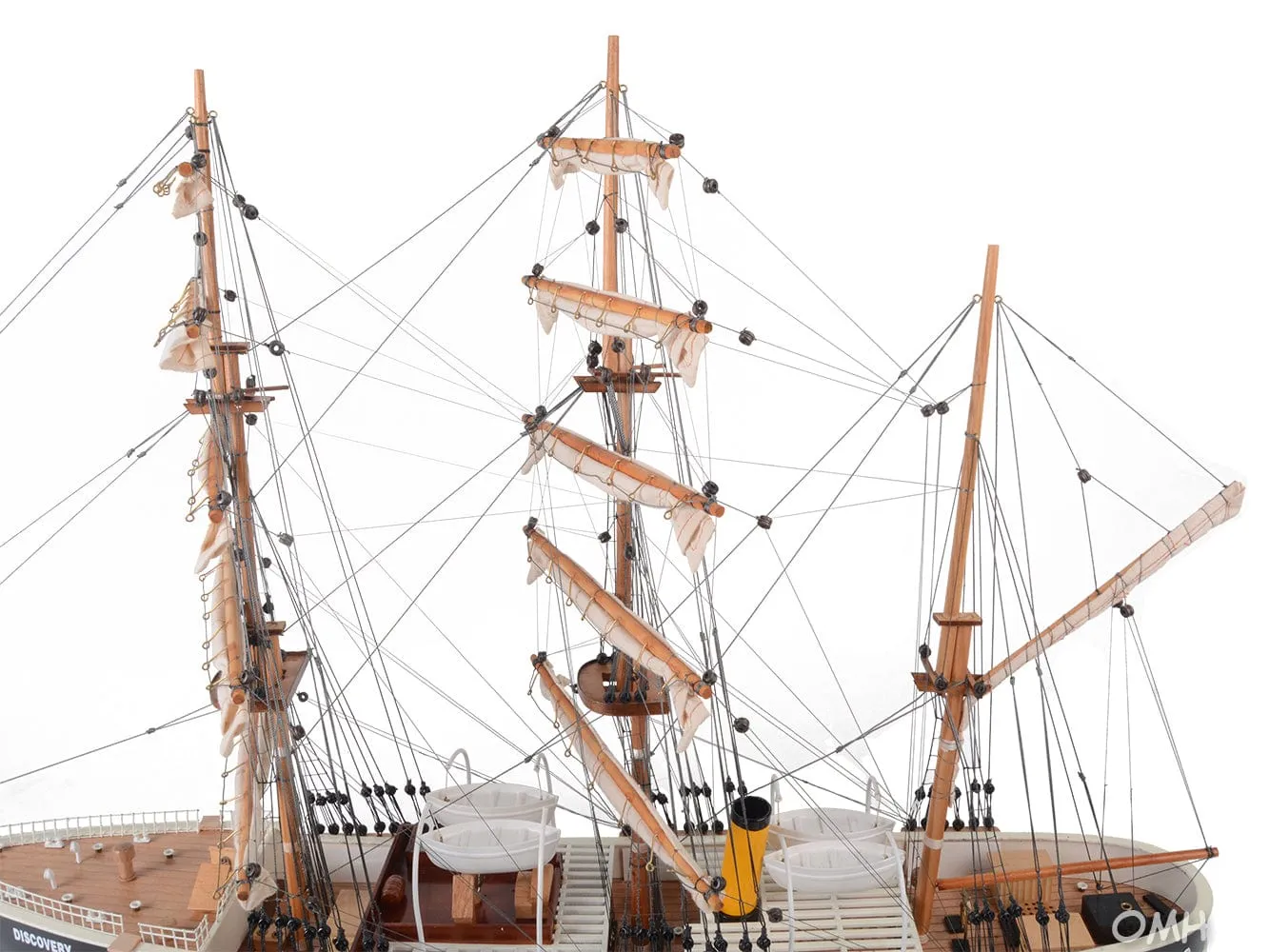 RRS Discovery Wood Model Sailboat  Steamship Assembled