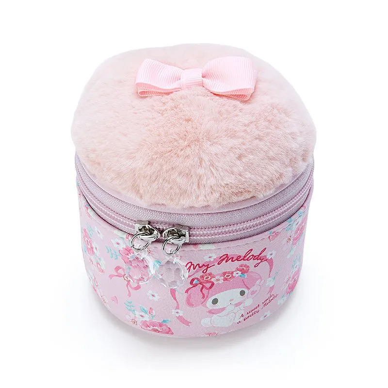 Sanrio Character Cosmetic Furry Pouch (Kuromi, My Melody, Cinnamoroll)