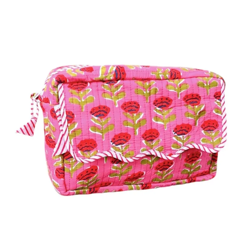 Scallop Pouch | Pink Rose