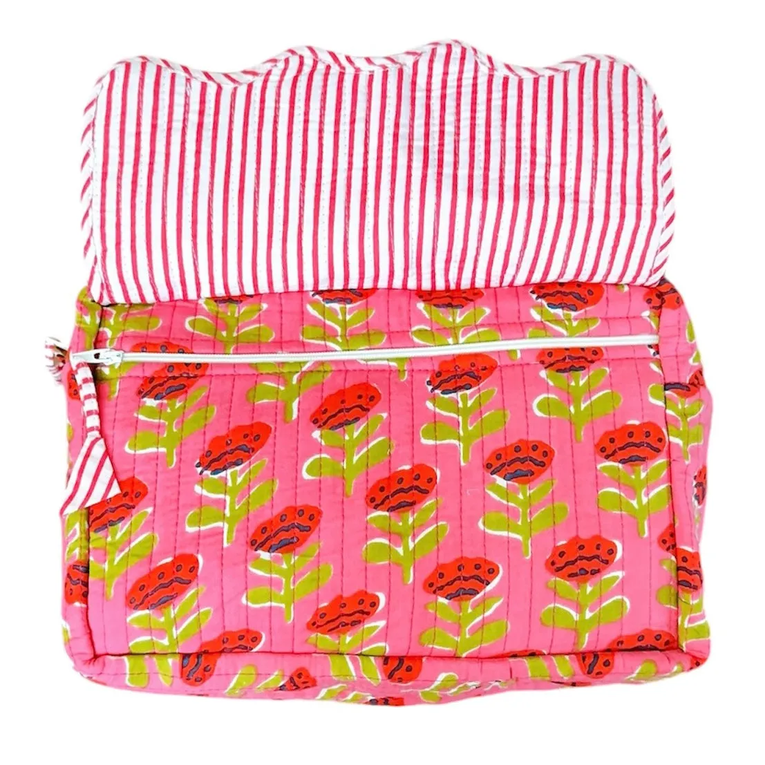 Scallop Pouch | Pink Rose