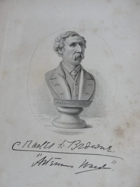 SCARCE Historical Book ARTEMUS WARDS Lecture As Delivered At The Egyptian Hall, London 1869 Mormons Utah Area West to San Francisco Interest Americana Antiquarian Book