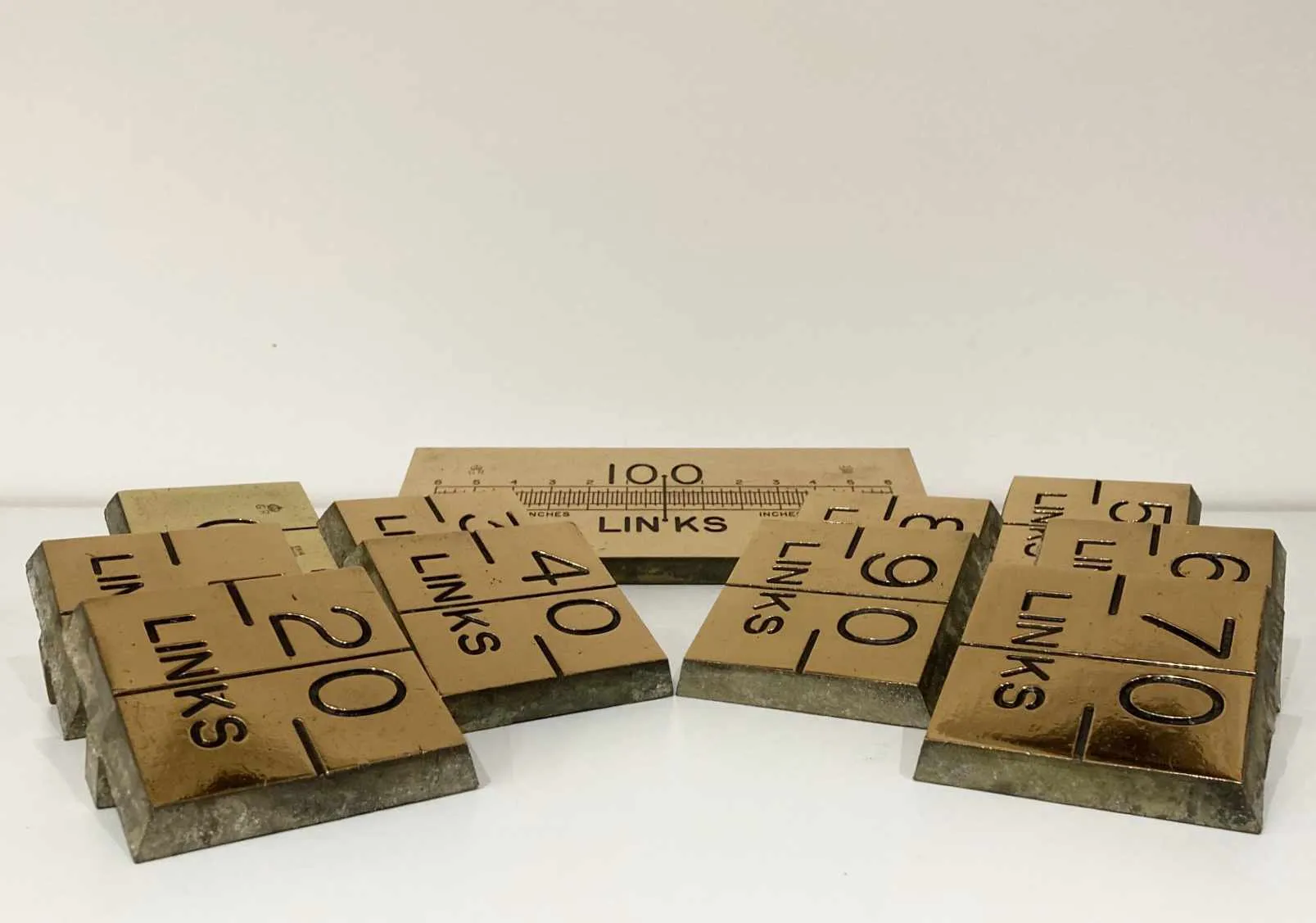 Set of Governmental Standard Link Floor Plaques by De Grave & Co 1914