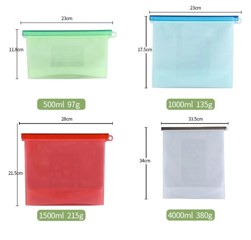 Silicone Reusable Silicone Storage Food Bag