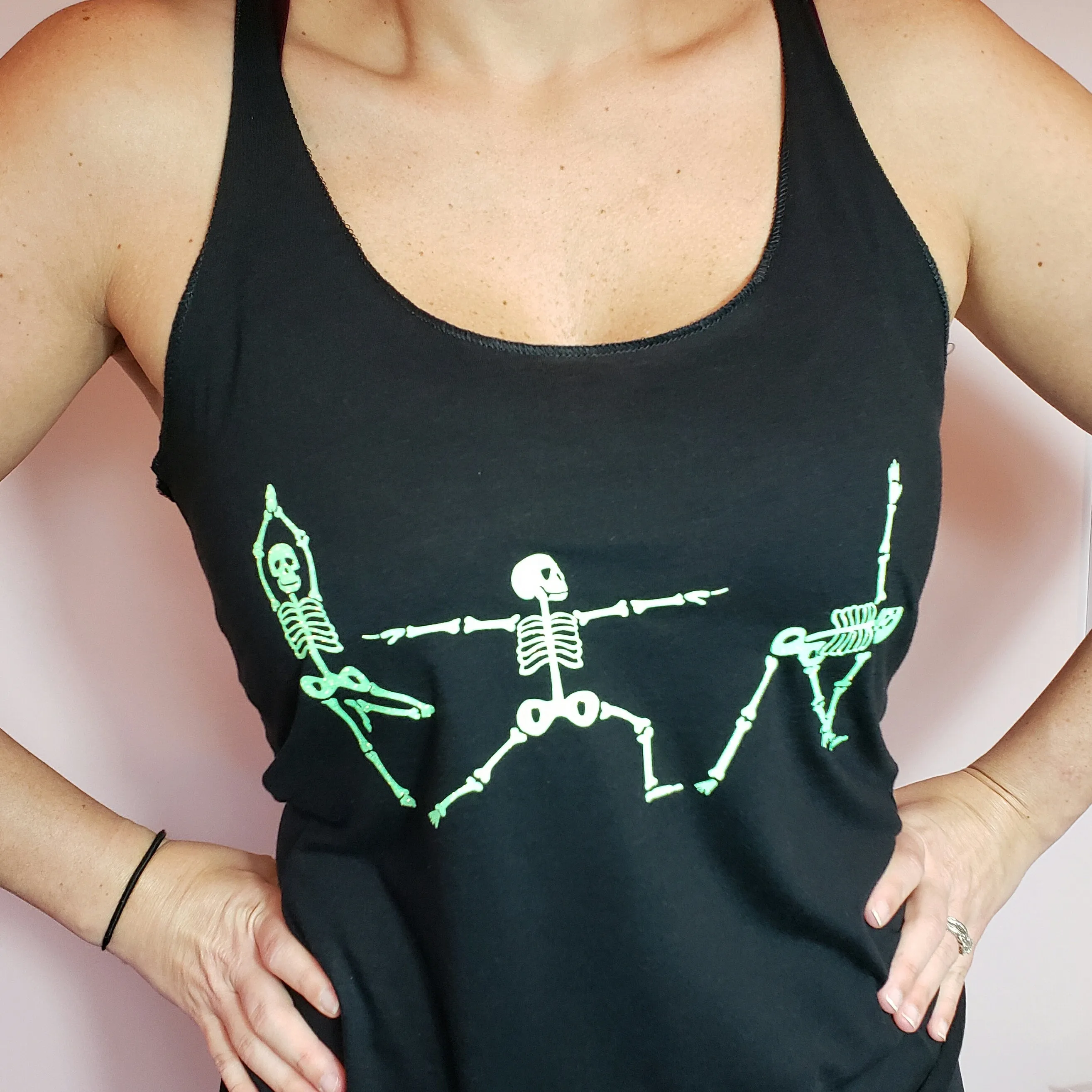 Skeleton Yoga Racerback Tank