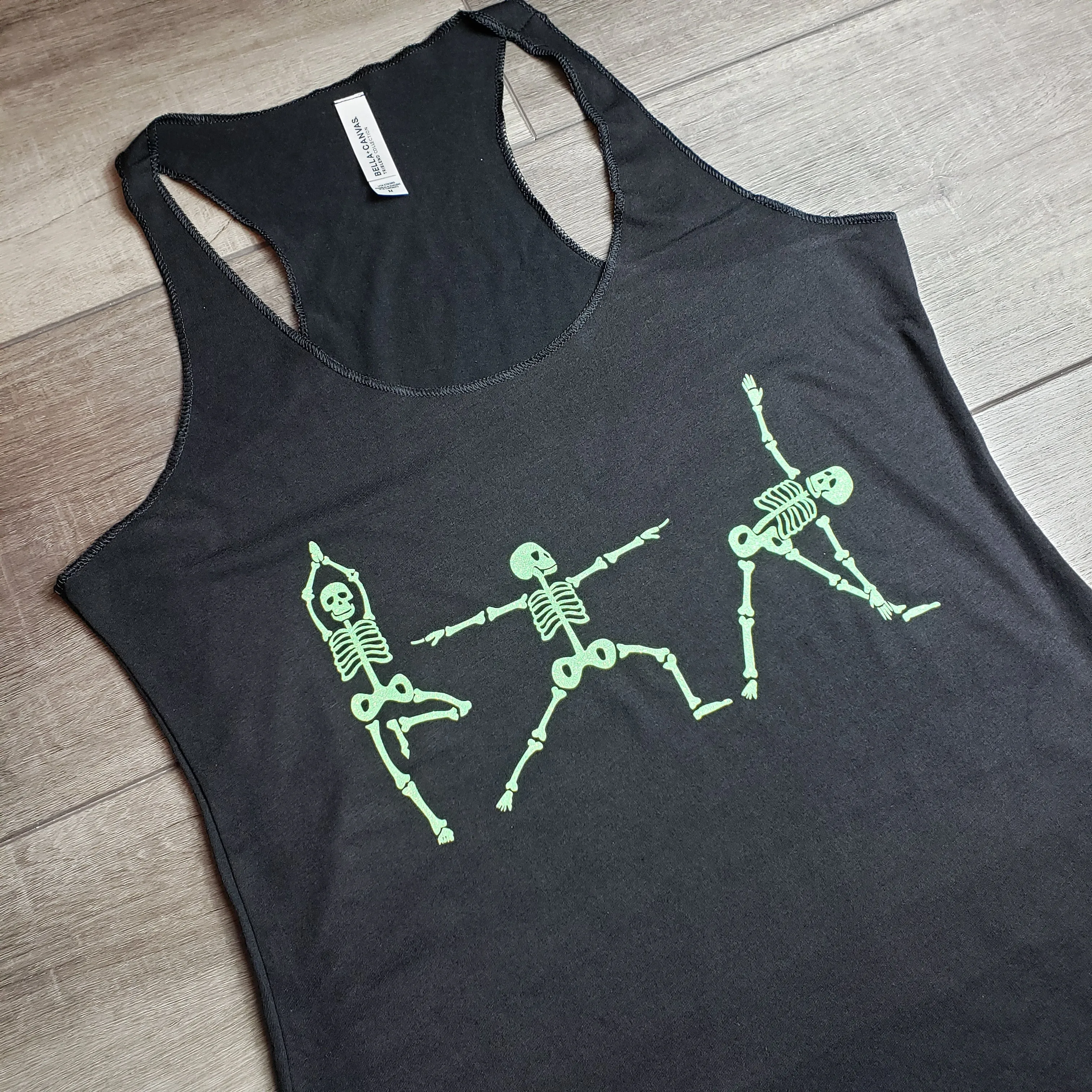 Skeleton Yoga Racerback Tank