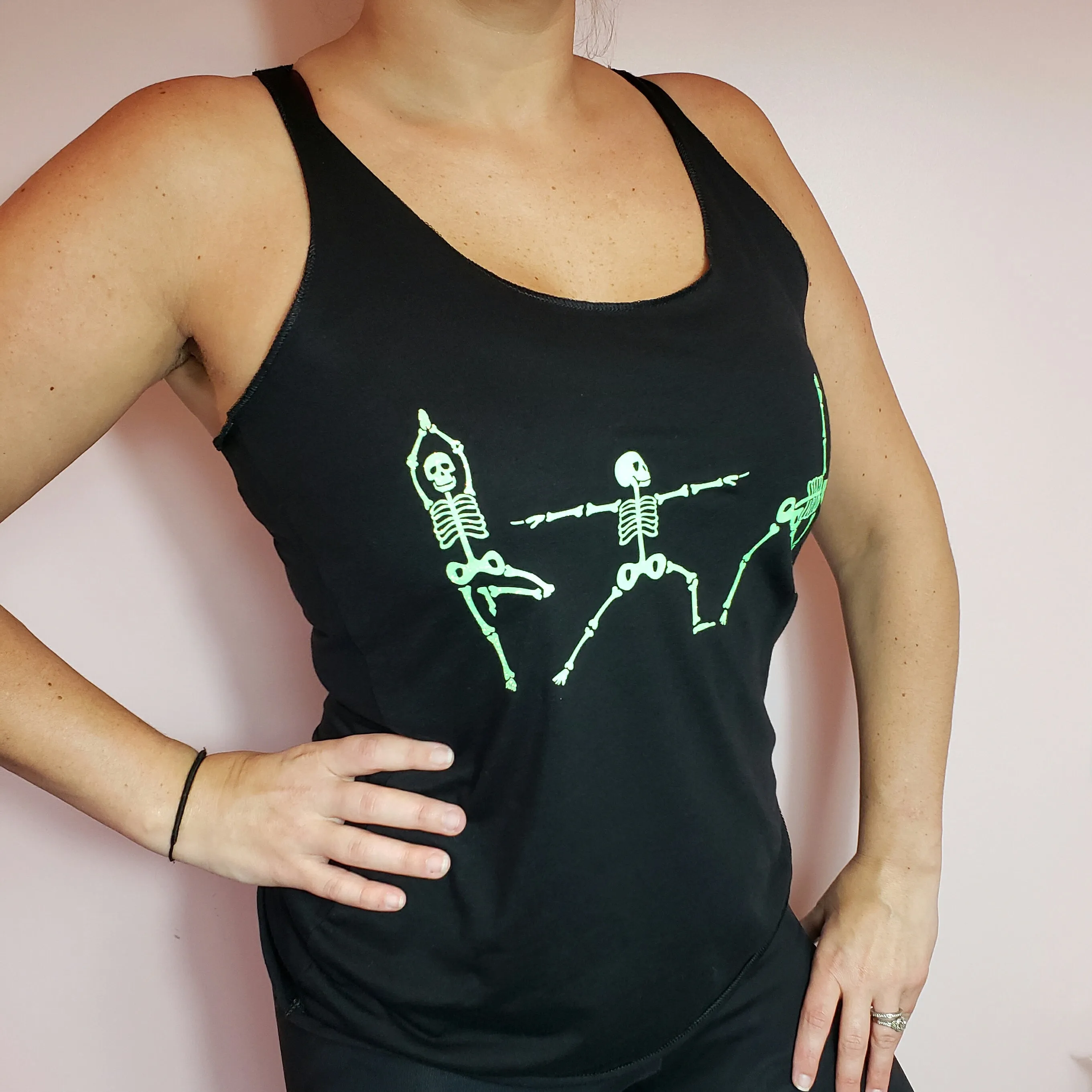 Skeleton Yoga Racerback Tank