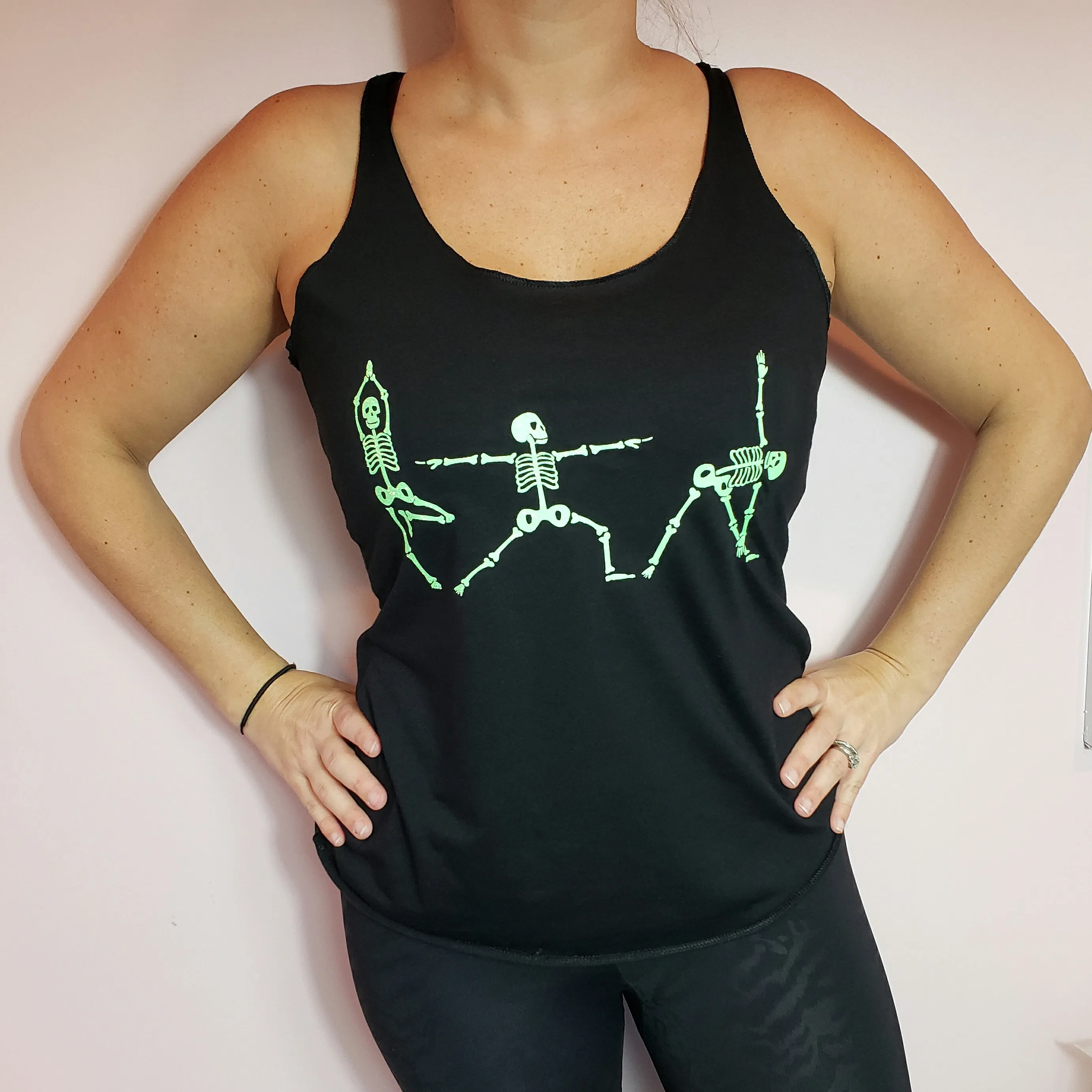 Skeleton Yoga Racerback Tank