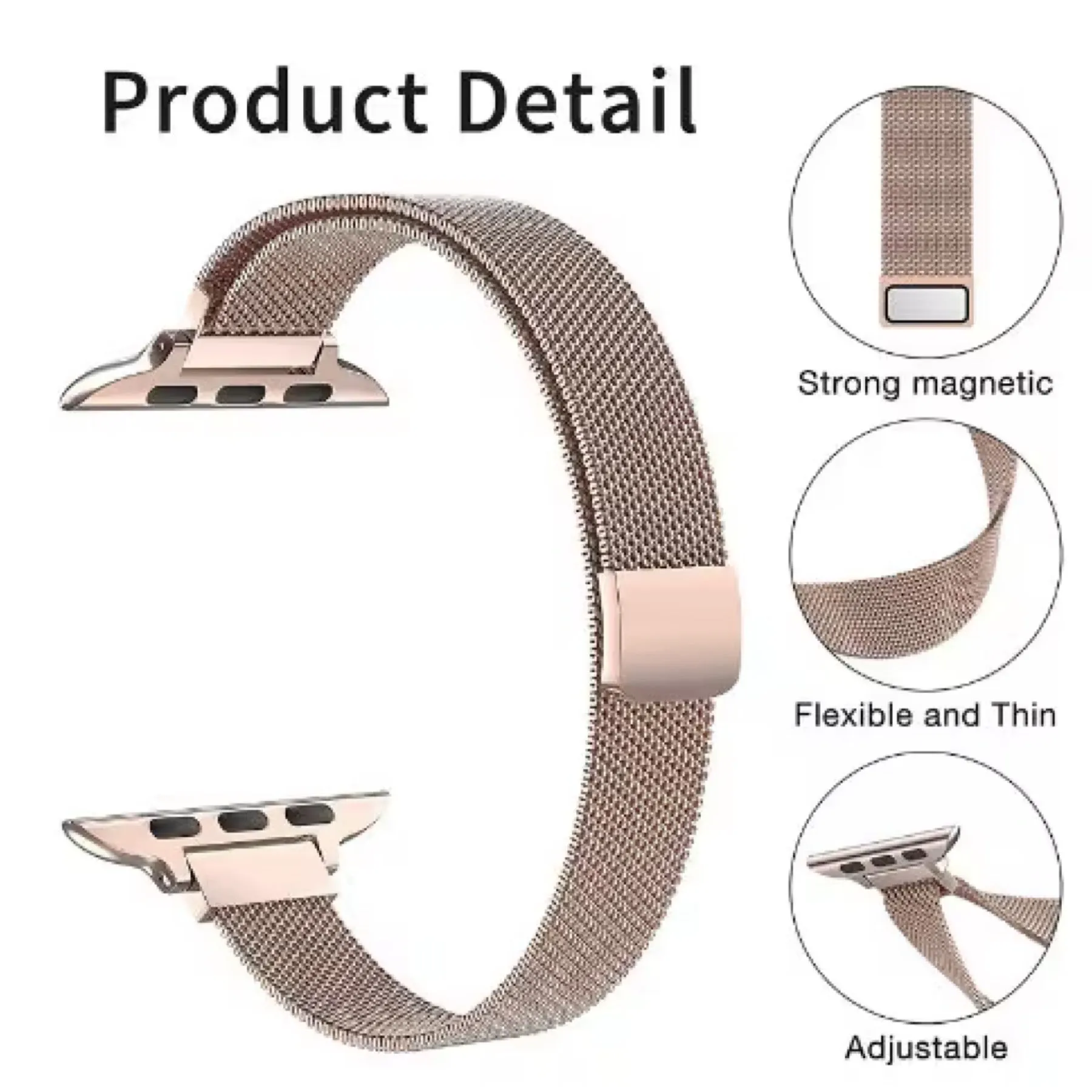 Slim Milanese Loop Band For Apple Watch Multiple Prints Available