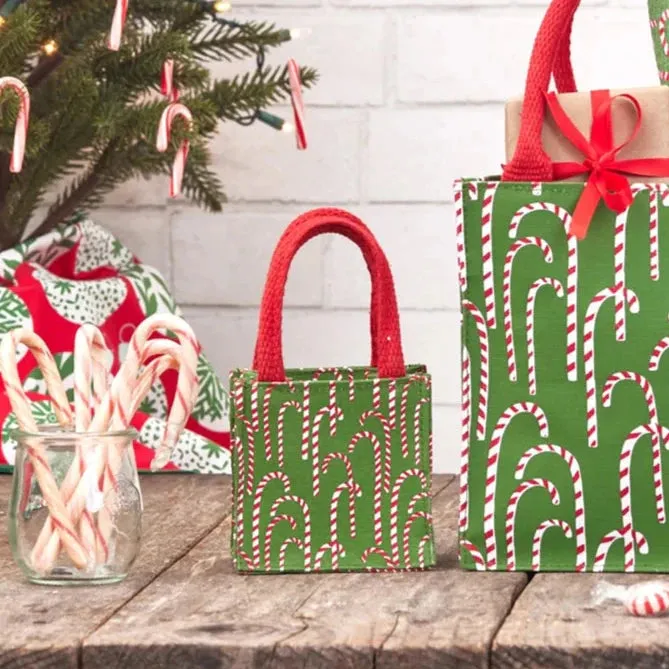 Small Itsy Bitsy Gift Bag - Candy Canes