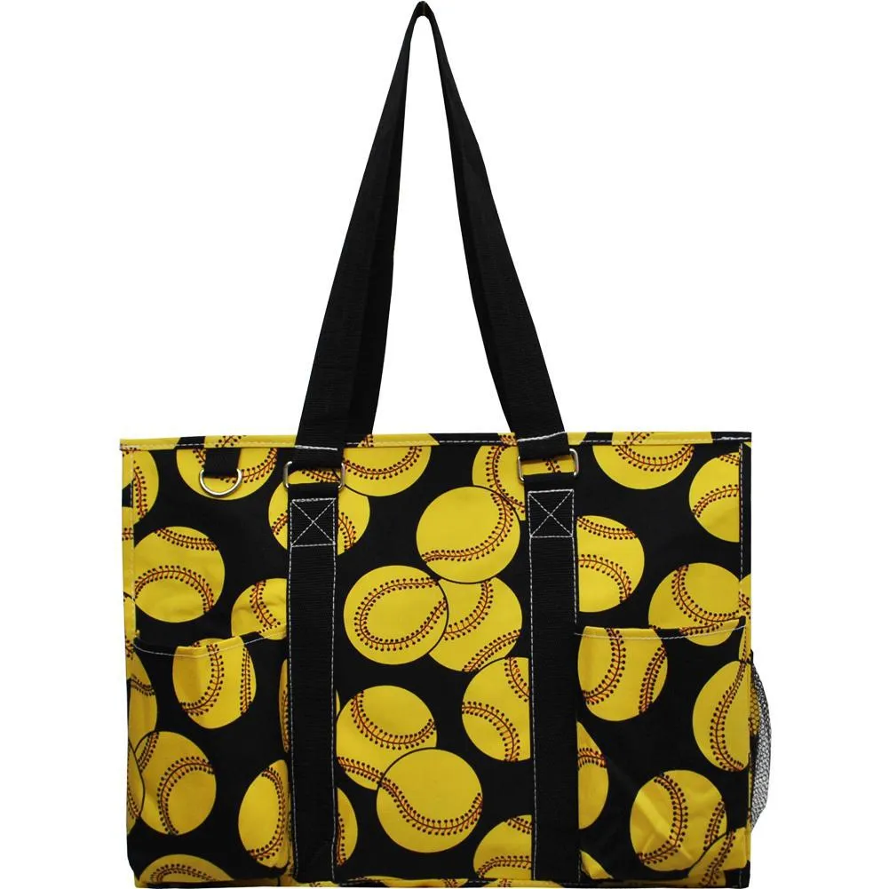 Softball NGIL Zippered Caddy Large Organizer Tote Bag