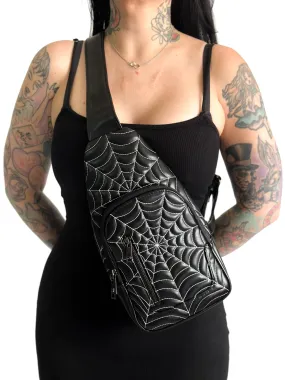 Spiderweb Sling Bag (Black/White) FOXBLOOD