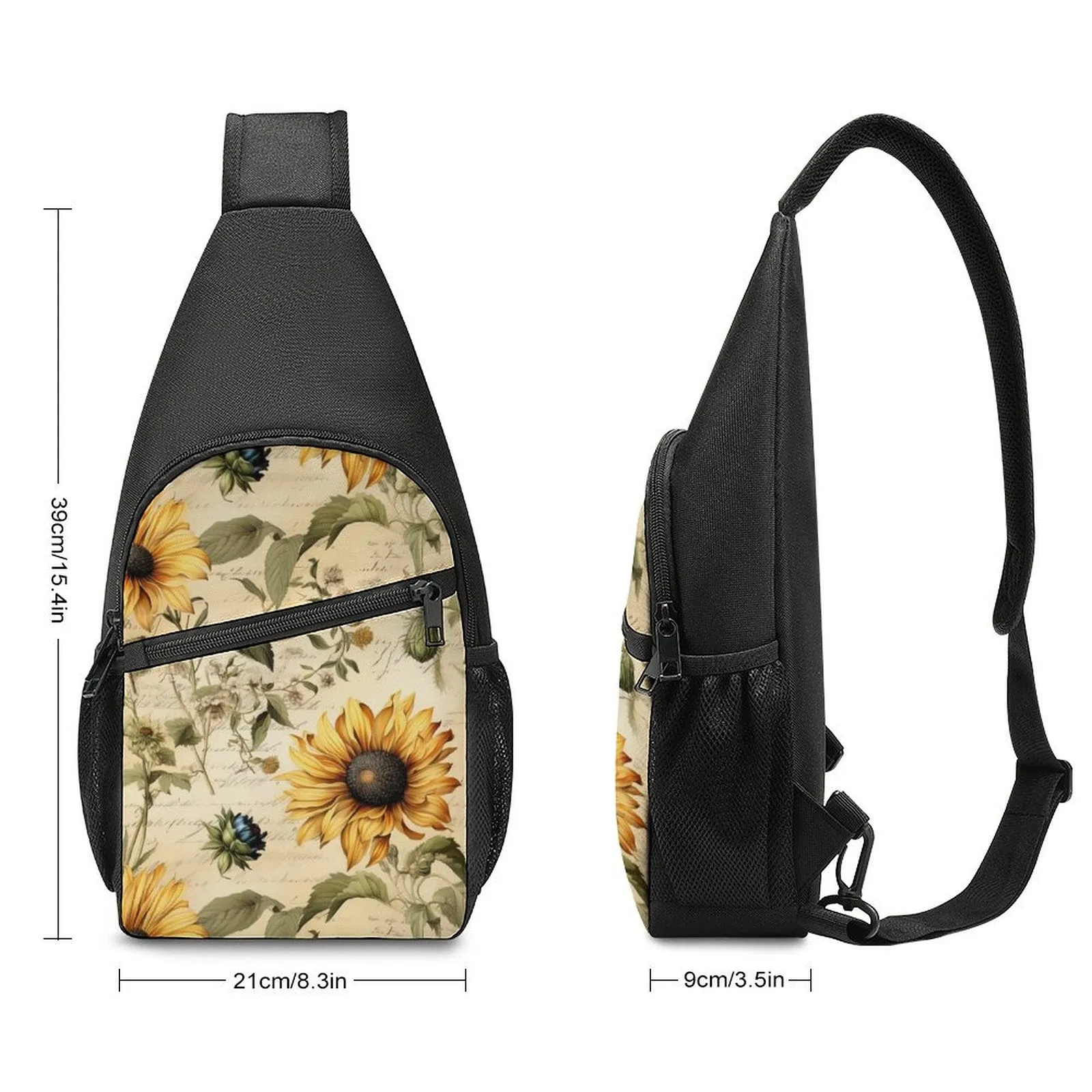 SUNFLOWER slingbag  with Single Shoulder, Adorable gift idea for floral fans