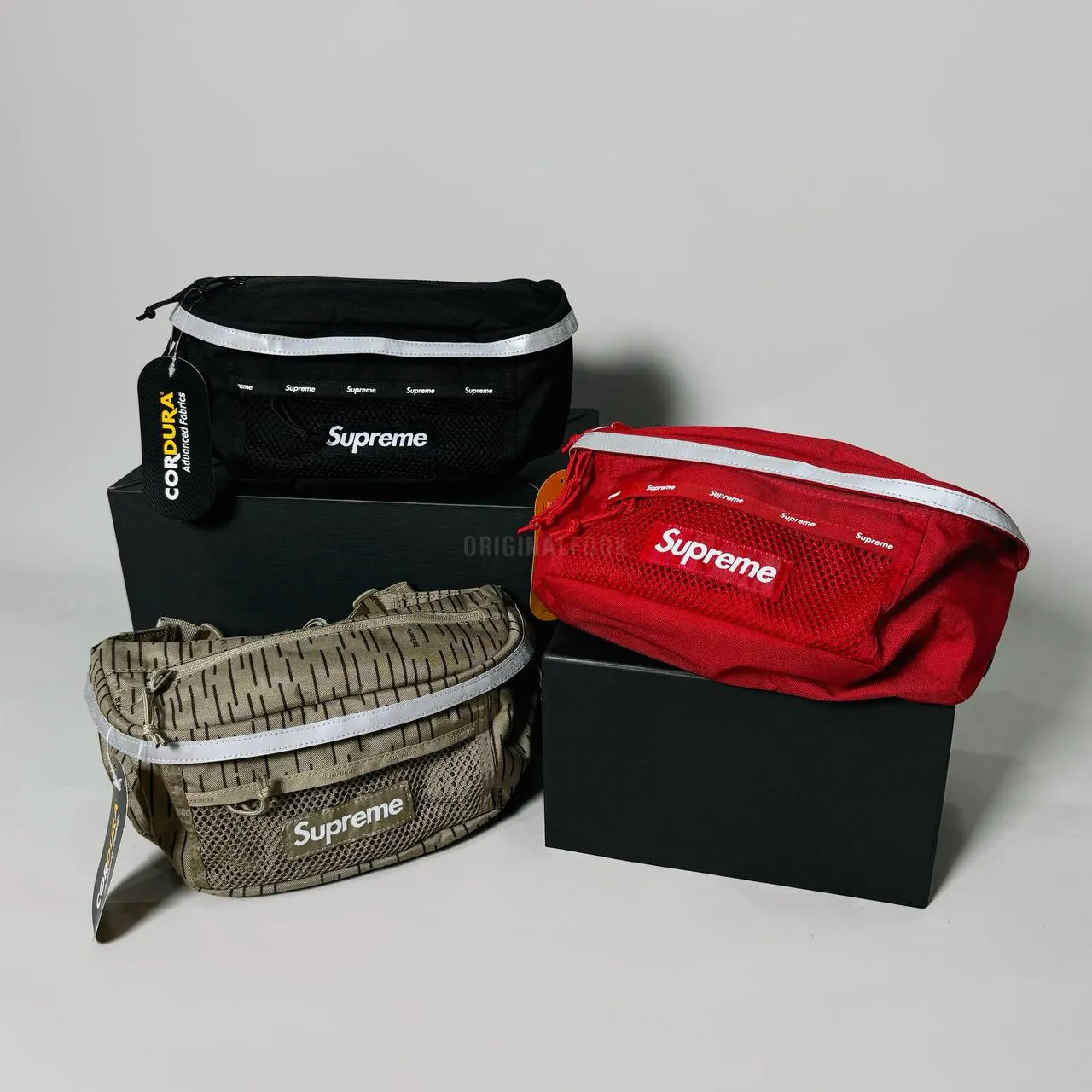 Supreme Reflective Waist Bag Tan