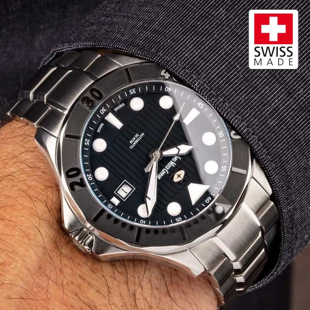 SWC Diver - Black (Swiss&nbsp;Made Limited&nbsp;Edition) 20x&nbsp;Layers&nbsp;of&nbsp;Super-Luminova