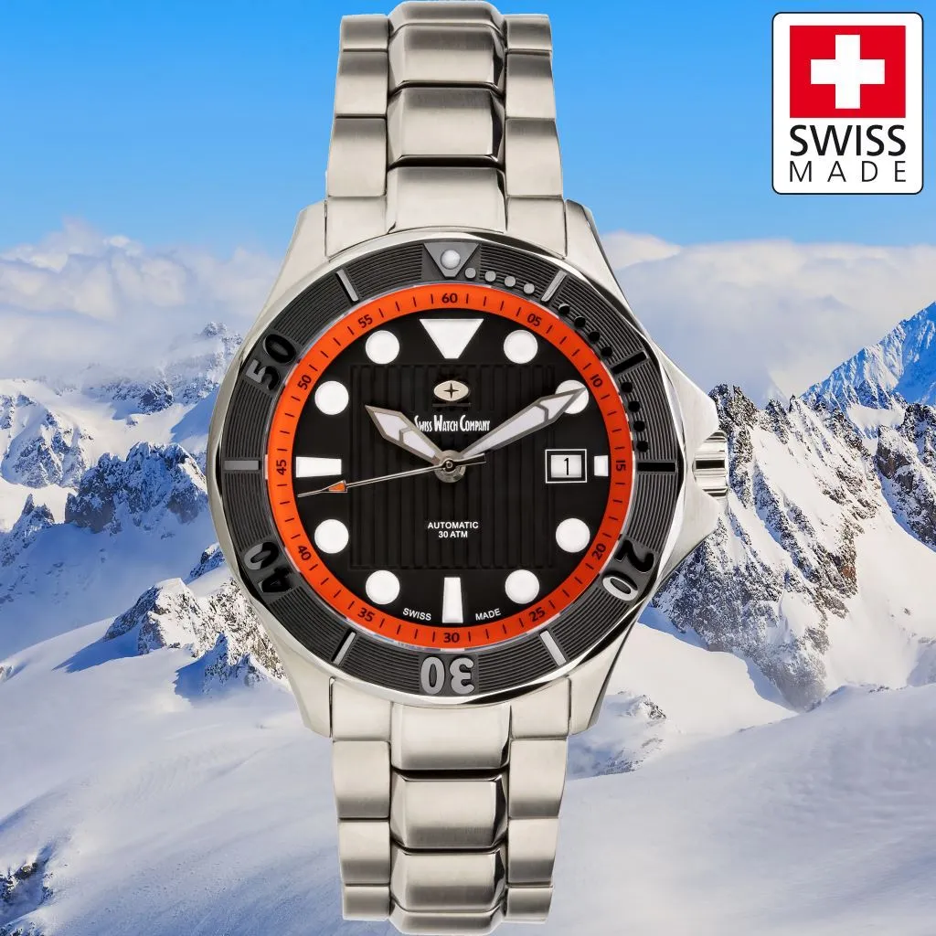 SWC Diver - Orange (Swiss&nbsp;Made Limited&nbsp;Edition) 20x&nbsp;Layers&nbsp;of&nbsp;Super-Luminova