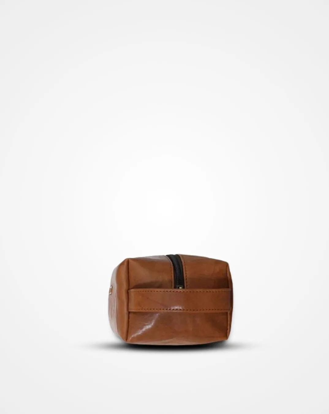 The Crushed Tan Leather Travel Toiletry Bag II DOPP Kit