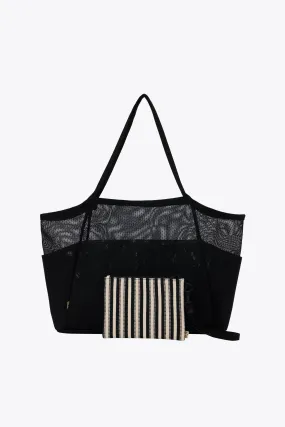 The Mesh Beach Tote in Black