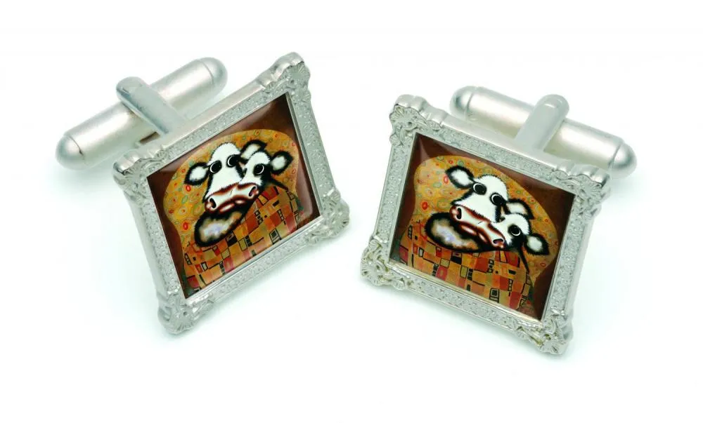 The Smooch Cufflinks by Caroline Shotton