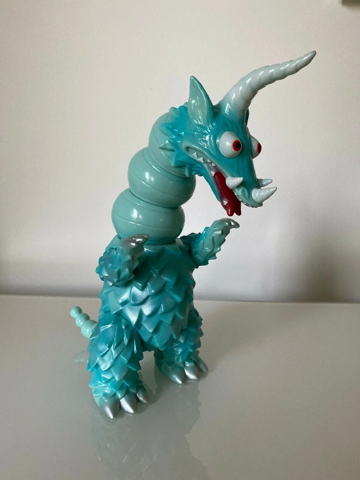 Tim Biskup X Gargamel Dragamel Sofubi Kaiju Light-Blue Edition Soft Vinyl Art Toy