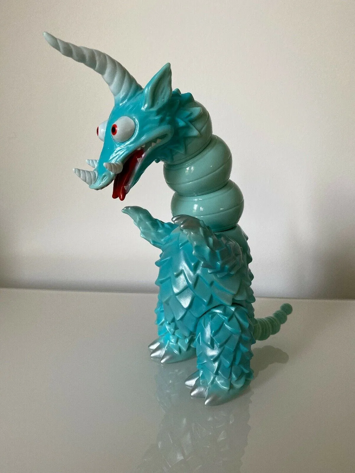 Tim Biskup X Gargamel Dragamel Sofubi Kaiju Light-Blue Edition Soft Vinyl Art Toy