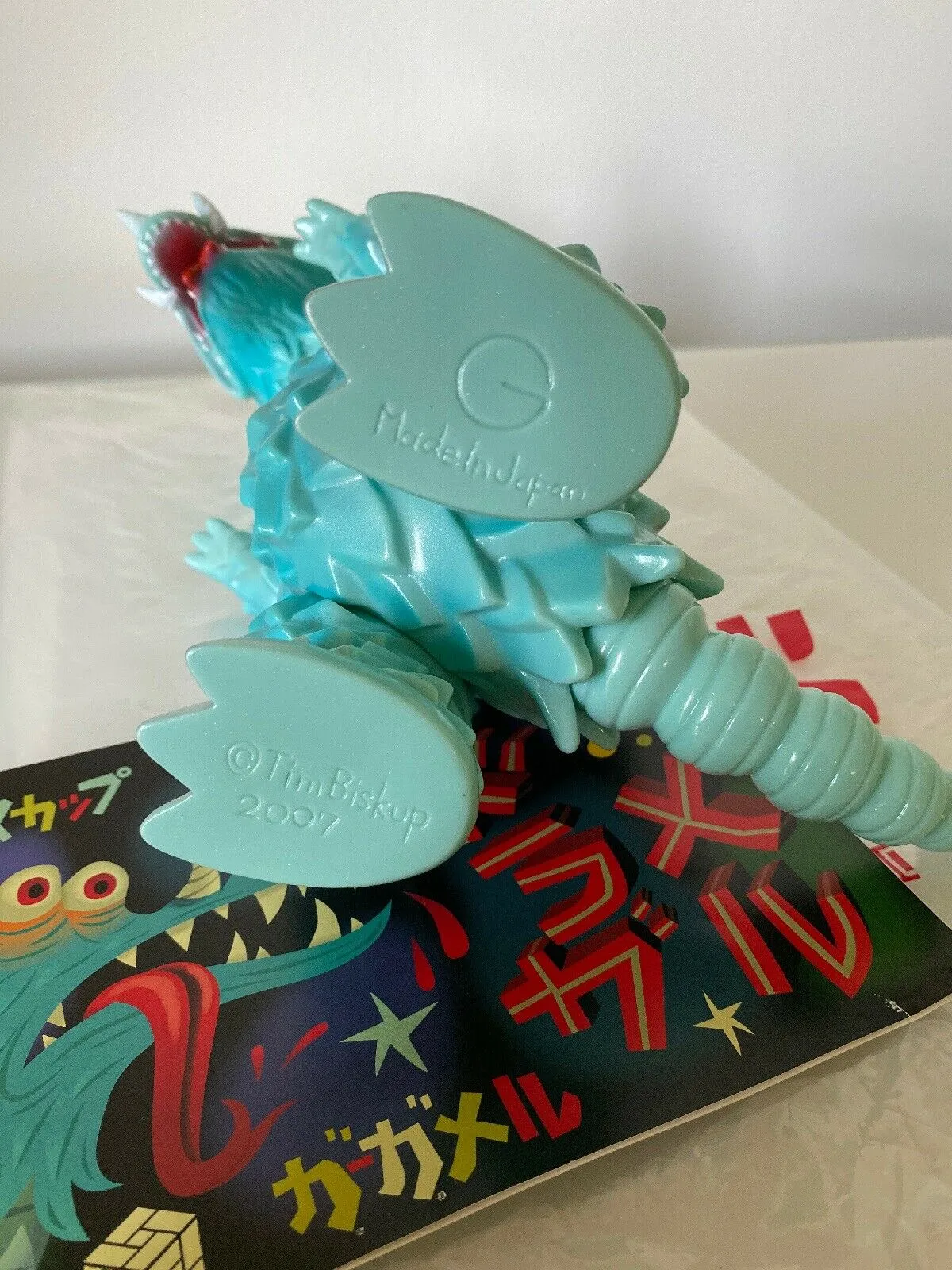 Tim Biskup X Gargamel Dragamel Sofubi Kaiju Light-Blue Edition Soft Vinyl Art Toy