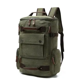 Travel Canvas Large Capacity Computer Backpack(Green)