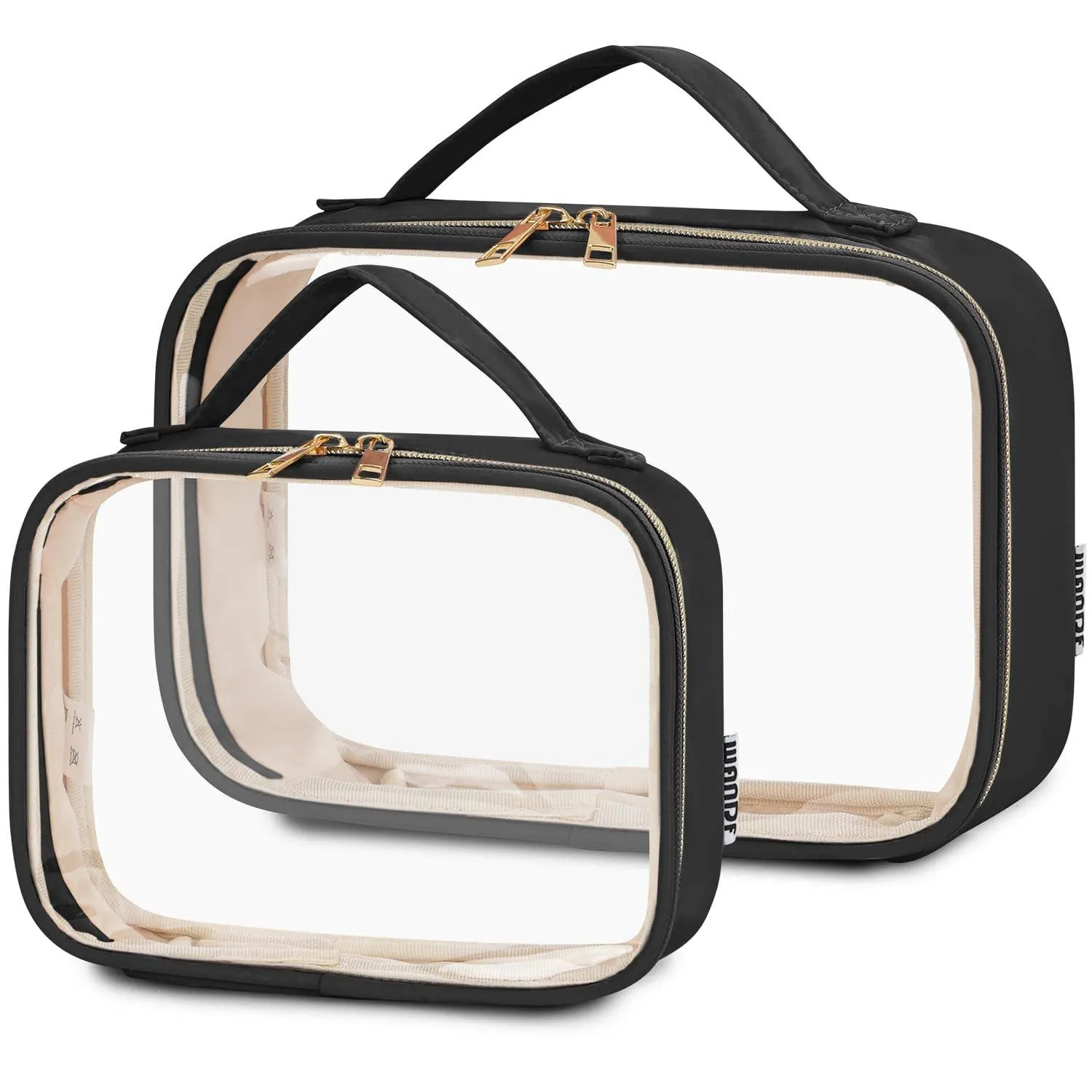 TSA Approved Clear Makeup Bag Cosmetic Pouch with Handle - WF5189