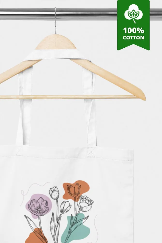 Tulip Spring Flowers Zipper Tote Bag