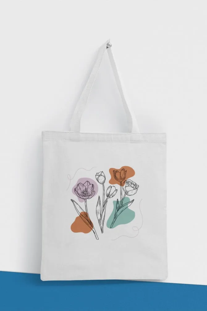 Tulip Spring Flowers Zipper Tote Bag