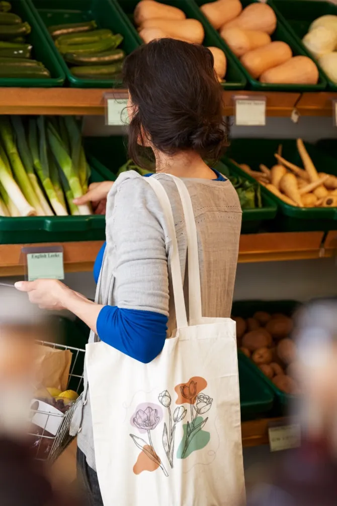 Tulip Spring Flowers Zipper Tote Bag