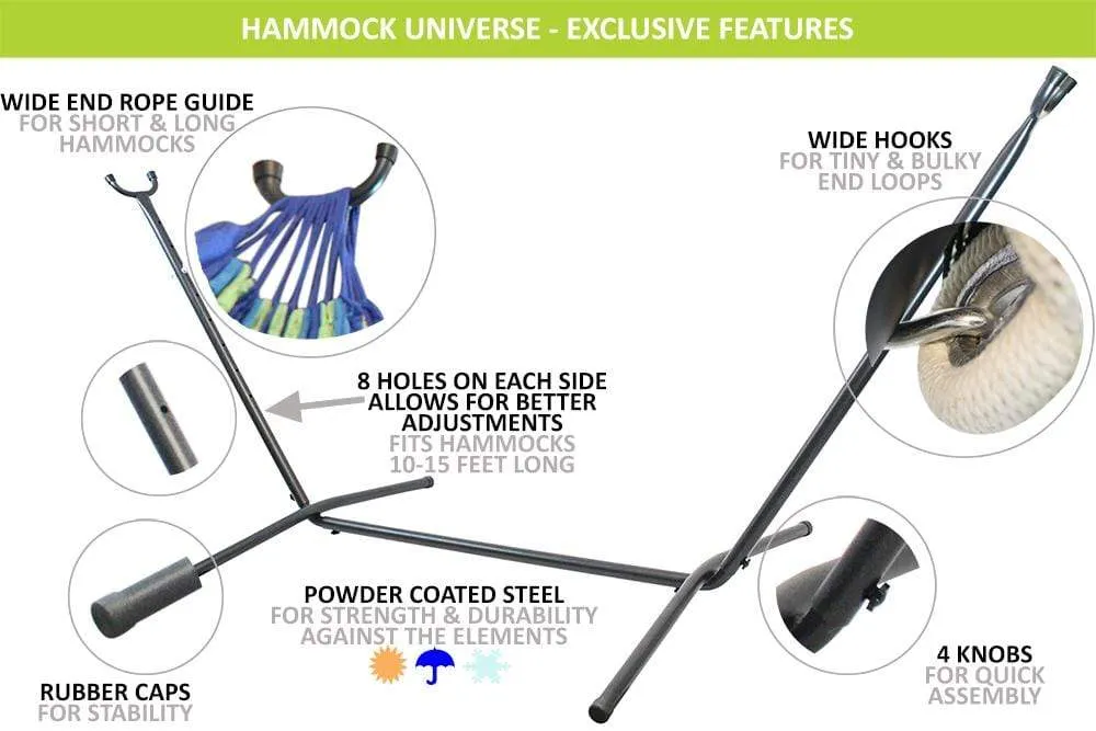 Universal Hammock Stand for Non Spreader Bar Hammocks