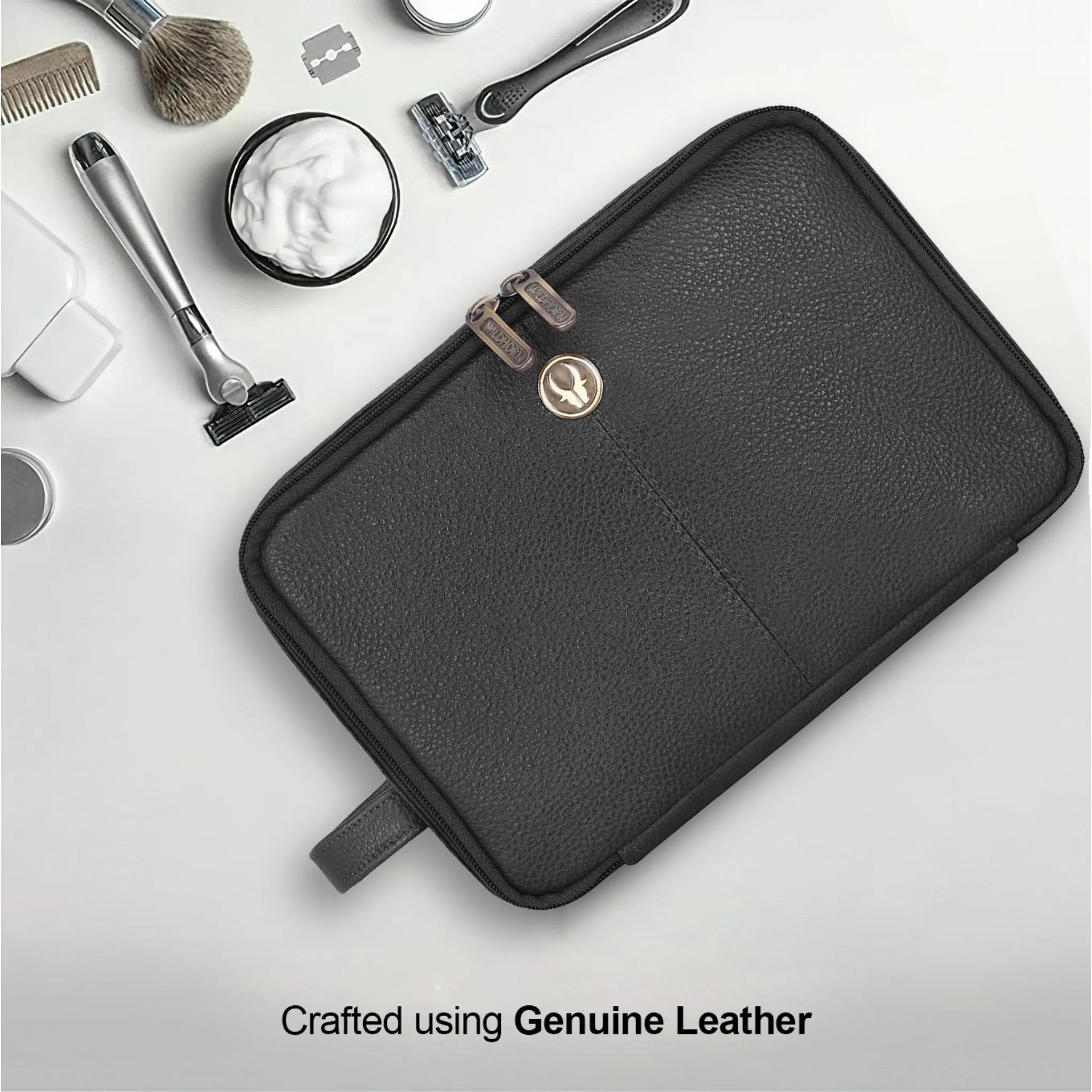 VANCOUVER Leather Toiletry Bag For Men & Women