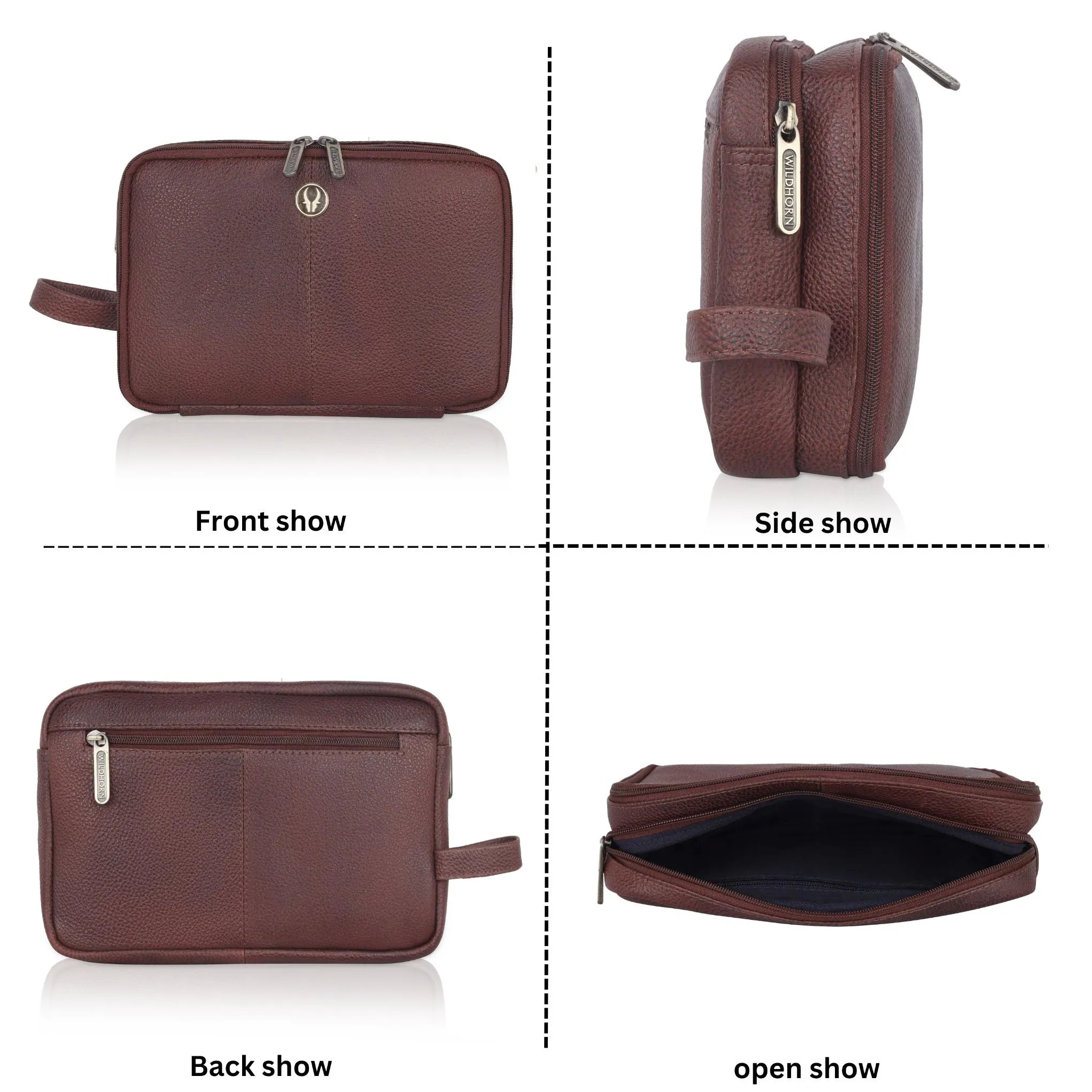 VANCOUVER Leather Toiletry Bag For Men & Women