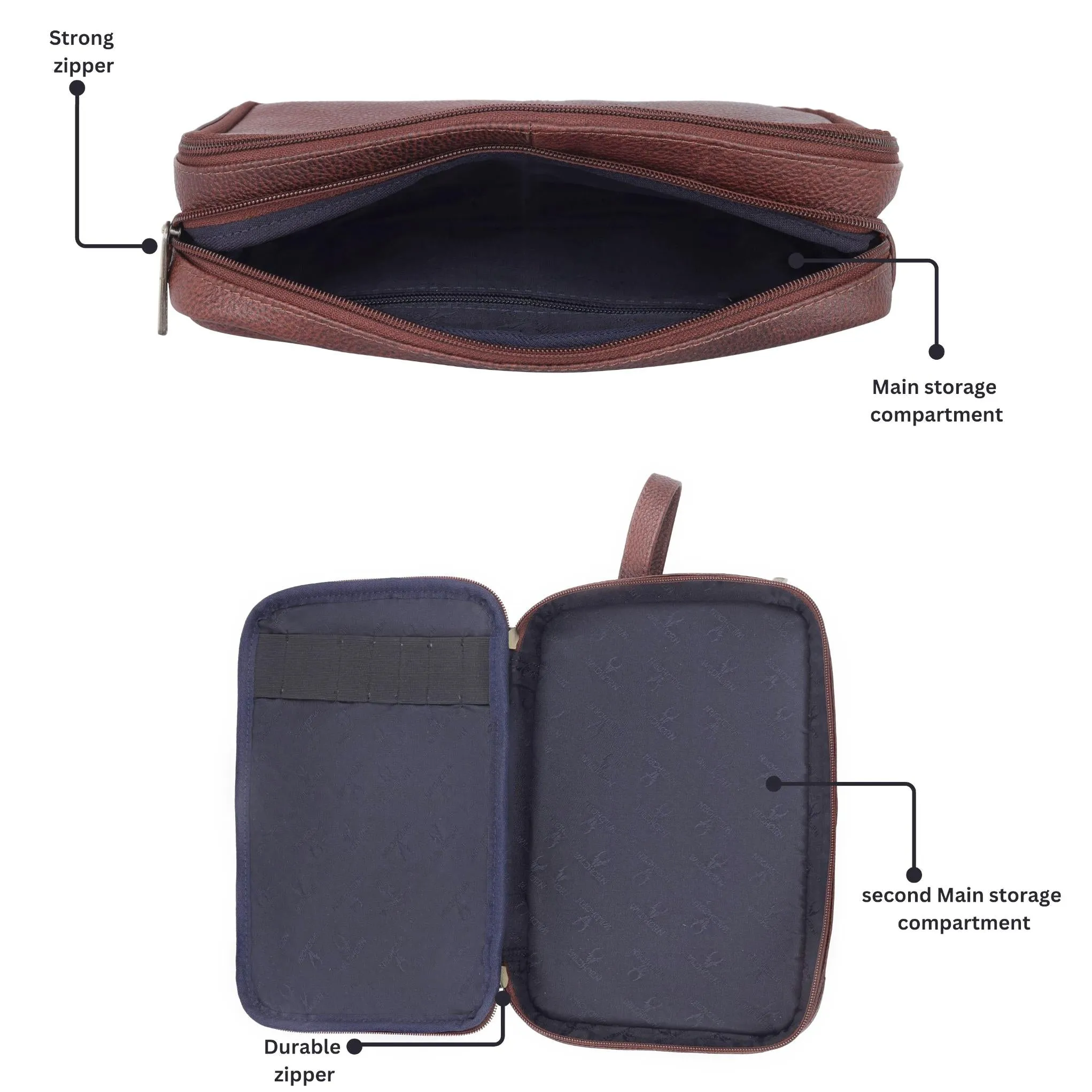 VANCOUVER Leather Toiletry Bag For Men & Women