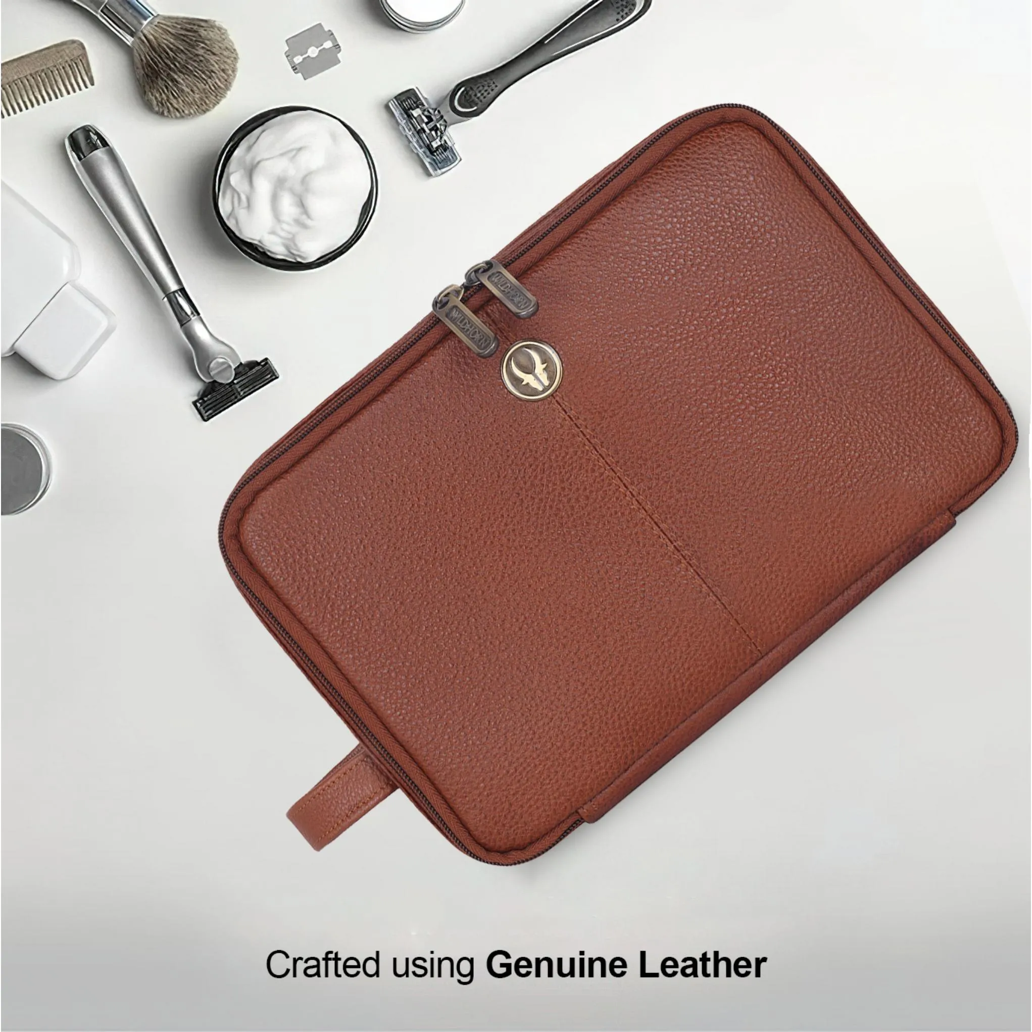 VANCOUVER Leather Toiletry Bag For Men & Women