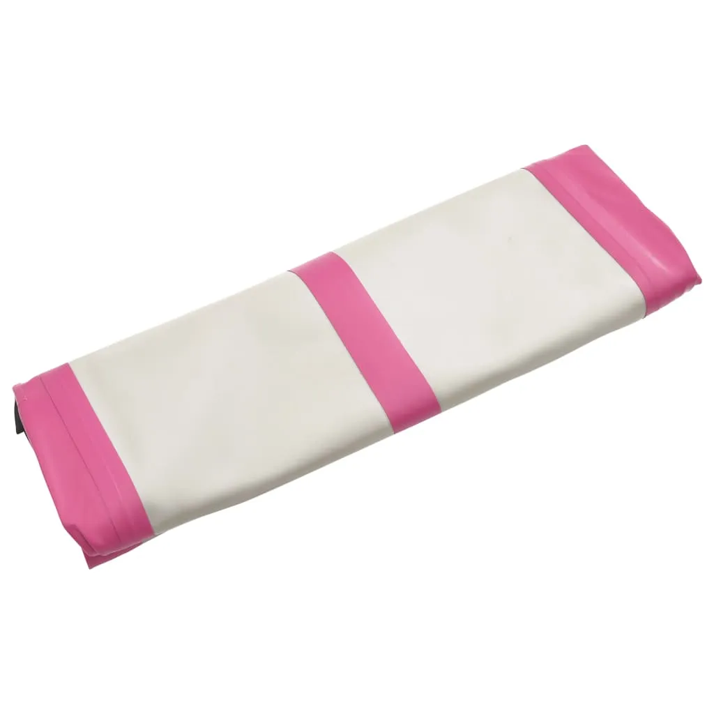 vidaXL Inflatable Gymnastics Mat with Pump 700x100x20 cm PVC Pink