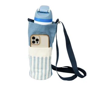 Water Bottle Holder Bag - Upcycled Denim