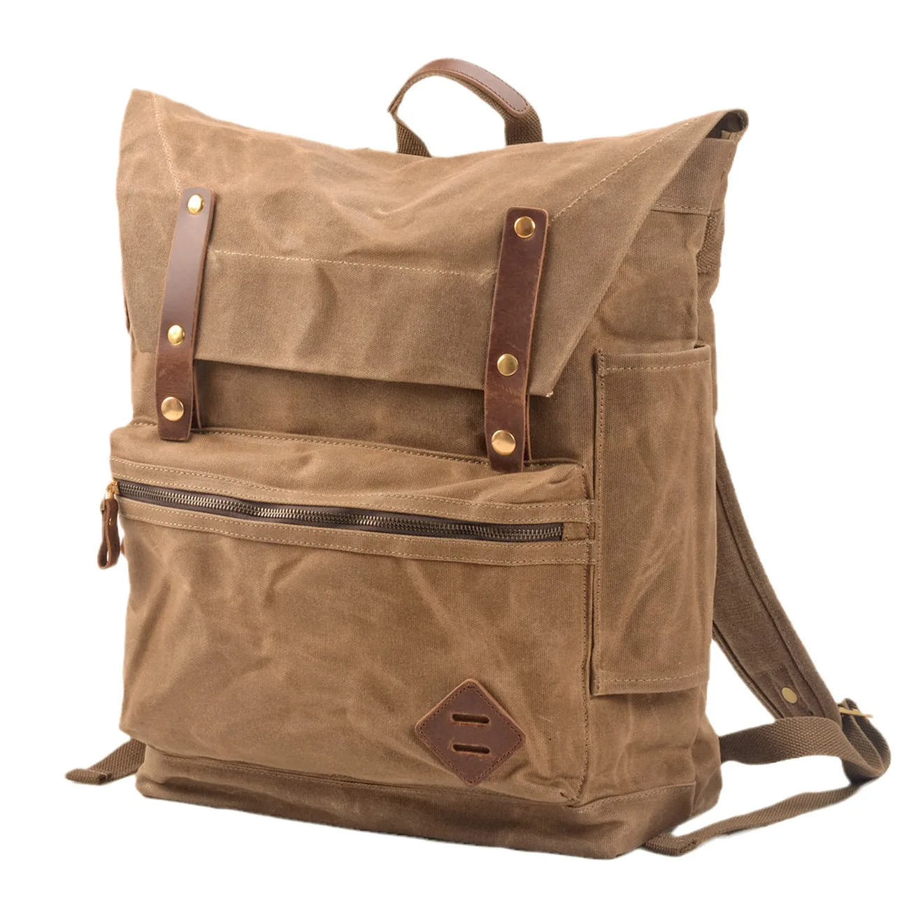 Waxed Canvas Backpack Travel Backpack Hiking Rucksack