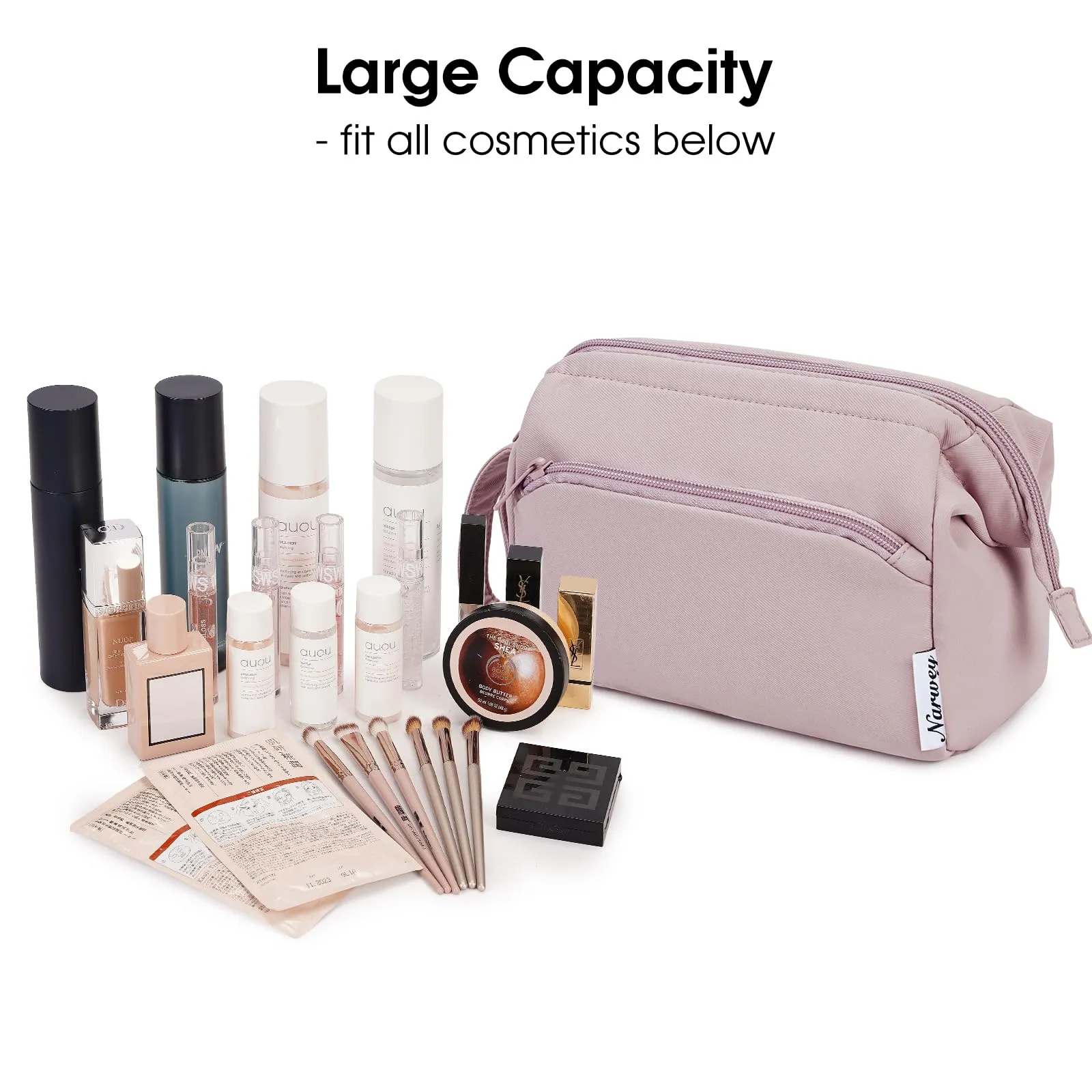 Wide-open Toiletry Make up Bag